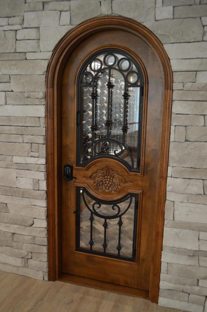 Wrought Iron Custom Wine Cellar Door Manufactured by Baltimore Experts