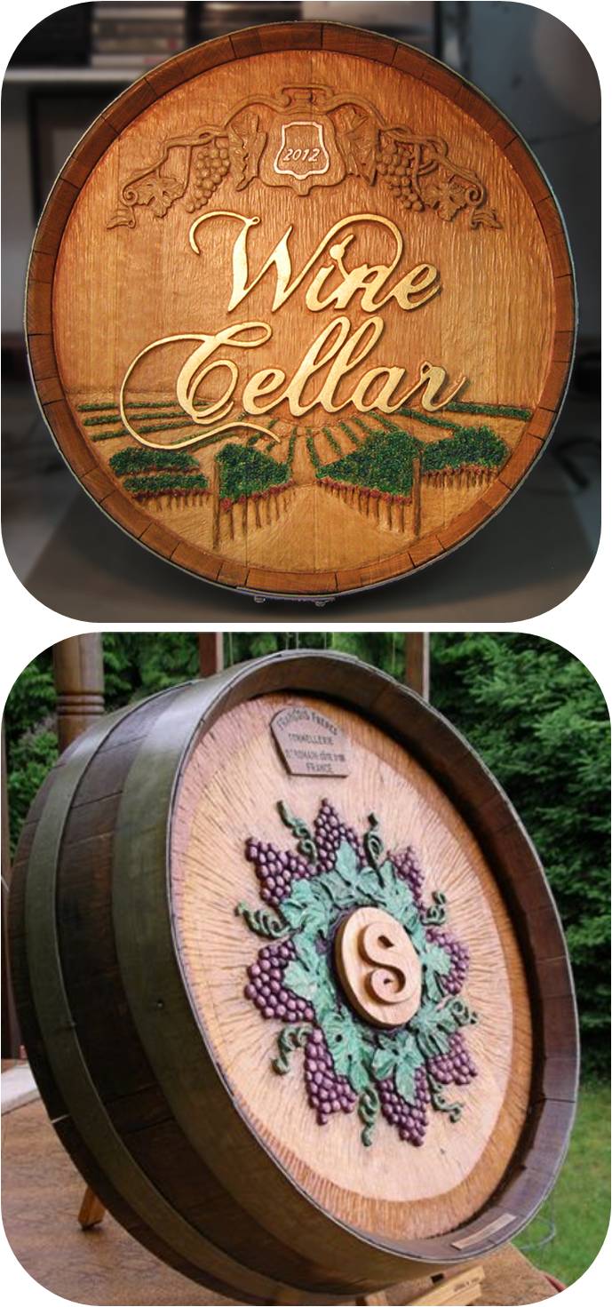 Wine Barrel Carvings 