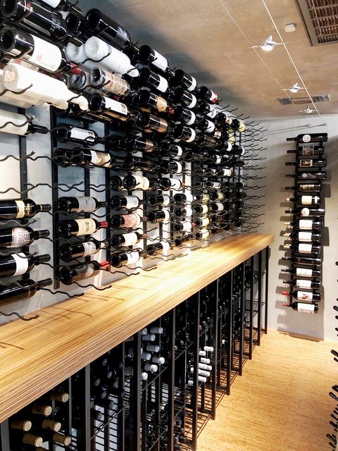 Elegant Vintage View Wine Racks Contemporary Wine Cellar