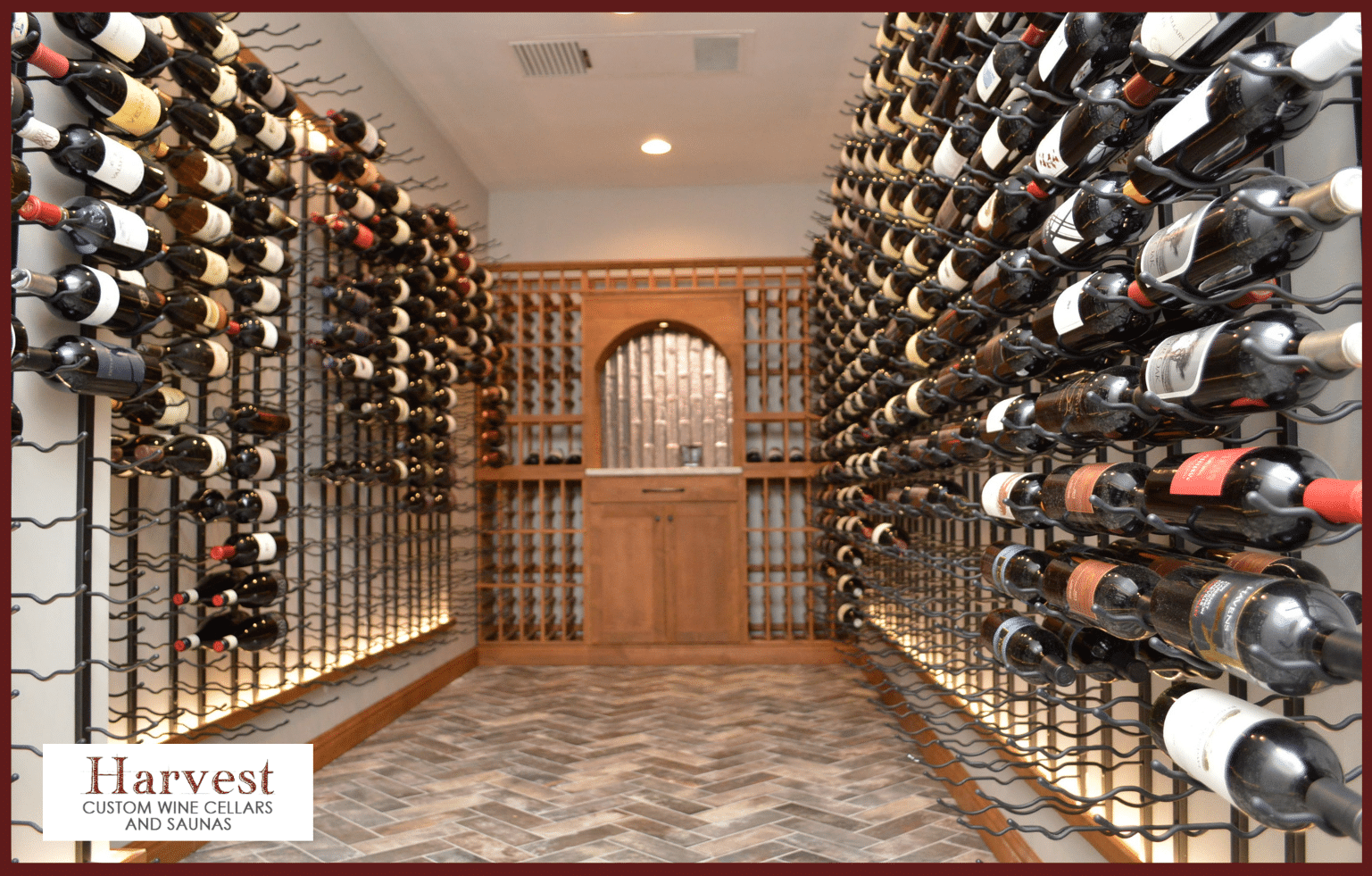 Custom wine cellar discount racks