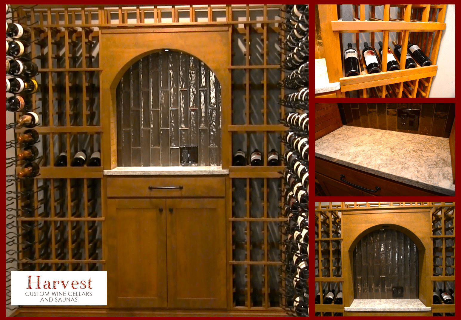 Classic Wine Racks with an Arch and Tabletop