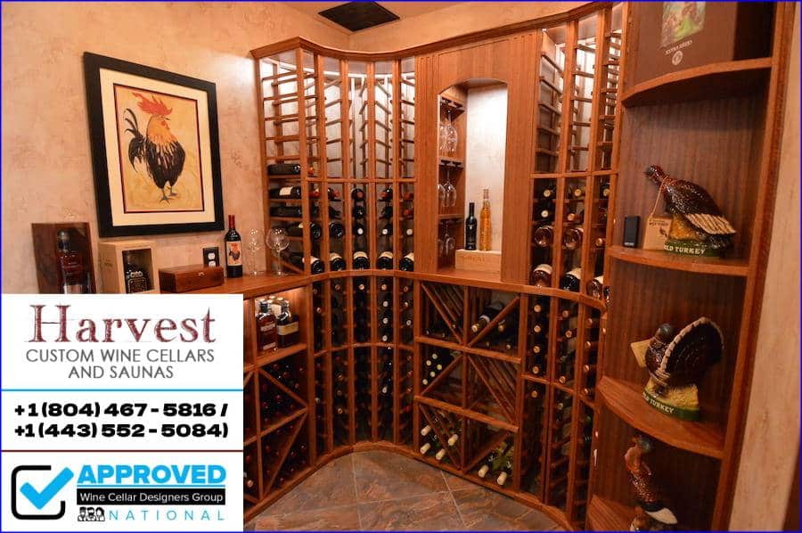 Custom Home Wine Room Traditional Rack