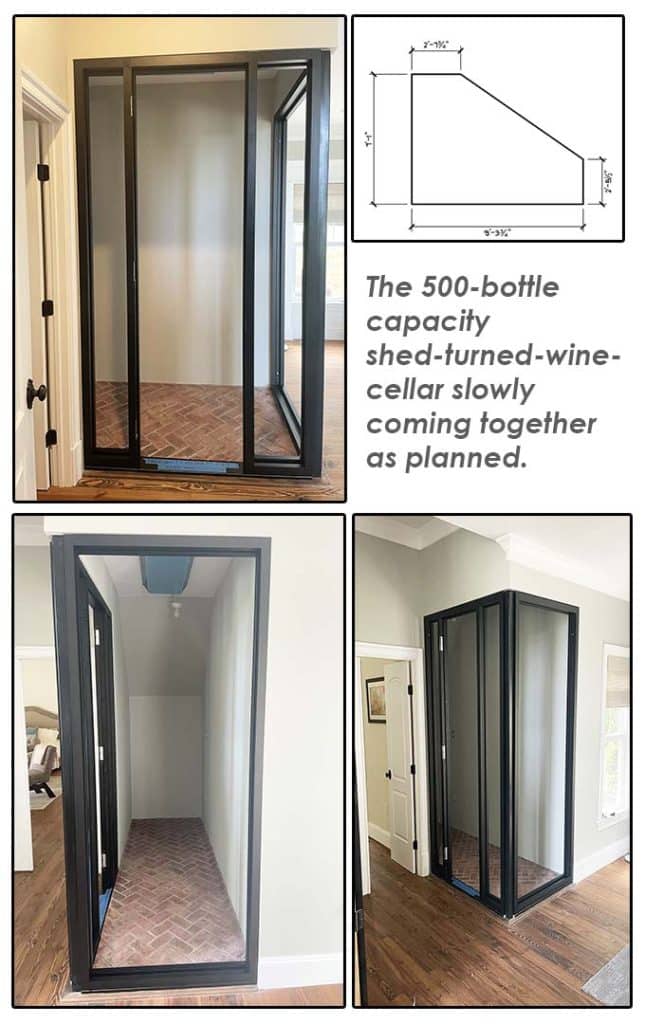 A Look at the In Home Wine Cellar During Construction