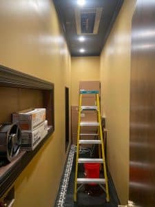 Small Wine Room in Buckehead Chophouse During Construction