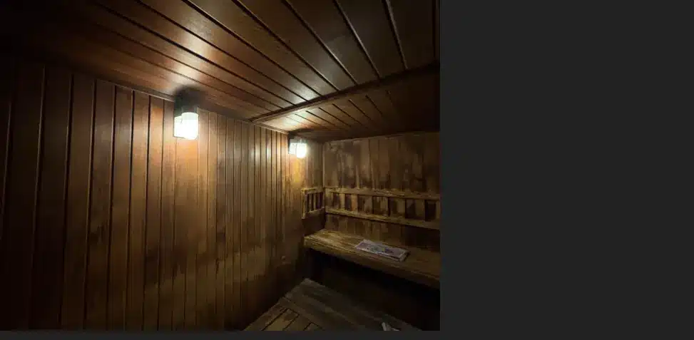 Commonwealth Club sauna interior before the Richmond replacement project
