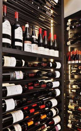 Guests can browse wines while waiting for a table or while checking into the Rosewood Hotel.