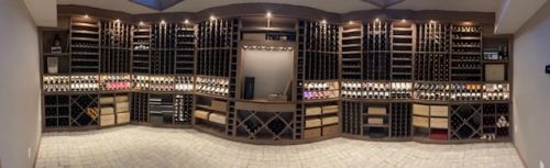Harvest's design team did a phenomenal job with this wine cellar. It allows for a large amount of storage and looks absolutely gorgeous!
