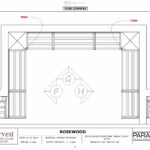 Overhead View of Custom Wine Cellar Design Sections F, G, and H