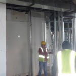 Construction proceeds on the wine cellar for Wolfgang Puck's CUT restaurant at the Rosewood Hotel.