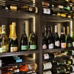 Multiple looks and layouts can be achieved with this custom wine racking.