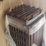 These wooden frames will become the heart and soul of the racking in this cellar.