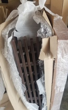 The treasure arrives! Now to assemble and start storing wine!