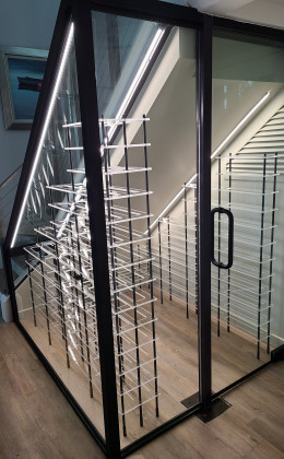 Glass doors are very popular, and an easy way to be able to see your wines from the outside.