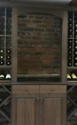 Harvest can create custom arches like this for your custom home wine cellar.