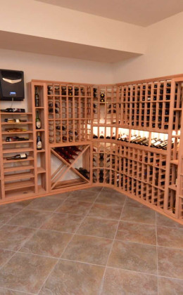 This room is a new wine cellar; a more spacious upgrade from the owner's original wine cellar.