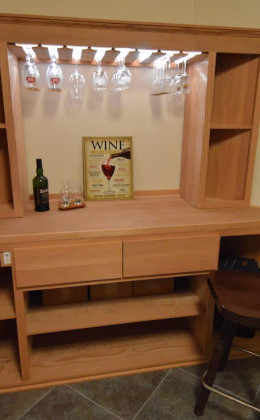 This area was originally a cove which did not suit well empty. So we built extra storage into it.