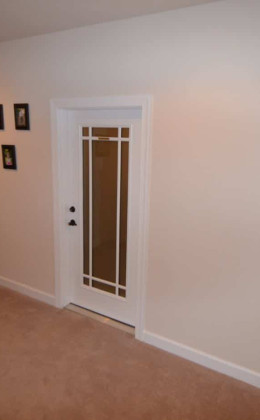 Contemporary, frosted glass wine cellar door. Contemporary Wine Cellar Door