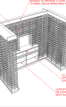 Creating a 3D design is one of the first steps in creating home wine cellars like this one.